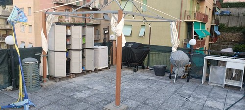 Gazebo giardino con tende - da,