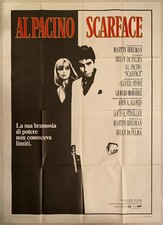 MANIFESTO ORIGINALE 4F SCARFACE  AL PACINO BRIAN DE PALMA STONE 1°EDIZIONE 1983