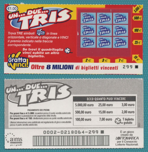 Gratta vinci lotteria - e,