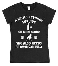 T-shirt American Bully Wine