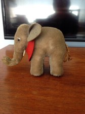 Elefantino peluche Steiff (senza bottone) vintage anni '50