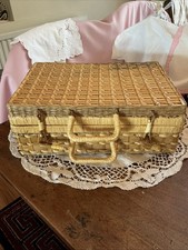 Cestino da picnic vintage piccolo rattan tessuto vimini custodia cesto portaoggetti decorazione 