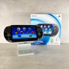 Sony PS VITA OLED PCH-1004 Nero CONSOLE Completa Di Tutto + Caricatore