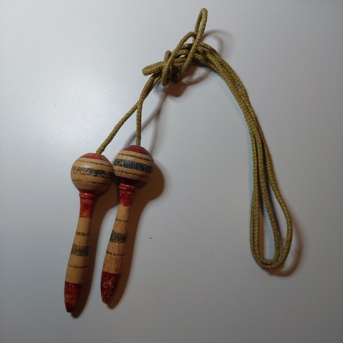 Corde sauter ancienne bois - à,