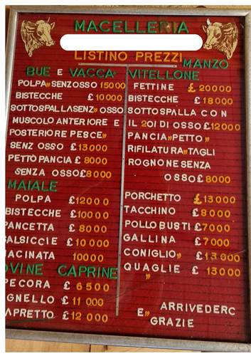 Vecchio listino prezzi