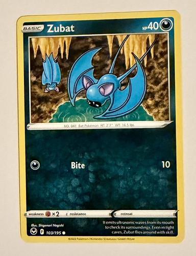 Zubat 103 195 pokemon tempesta - zubat,
