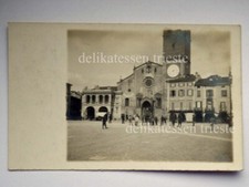 LODI animata piazza vecchia cartolina fotografica