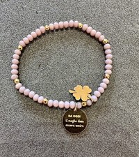 Bracciale 10 Buoni Propositi Lilla Con Ciondolo Dorato 