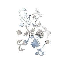  Adesivo specchio rattan fiore unico acrilico fai da te adesivo da parete adesivo murale chic