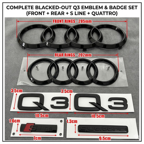 Kit completo loghi audi - completo, q3
