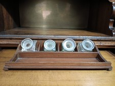 ANTICO CALAMAIO IN LEGNO A 4 BOCCETTE, PRIMI '900