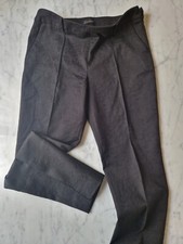 Luisa Spagnoli Pantaloni Donna Damascato Tg 44 Nuovi Colore Nero