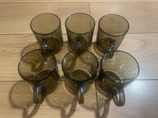 Set 6 tazzine in vetro nero