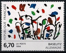 1994 FRANCIA ARTE - OPERE D'ARTE - BASELITZ 1 V. MNH MF66732