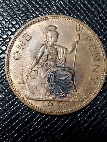 Moneta penny 1937 regno - 1937, unito