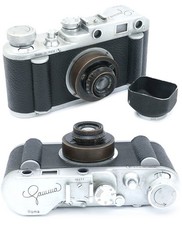 Gamma II italian camera Leica copy Italy + prototype lens SM 39x1 Tessar 4cm