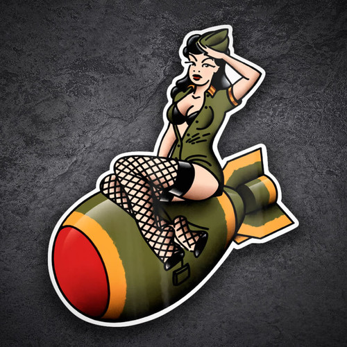Adesivo pin sexy retrò - adesivo,