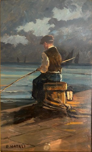 Quadro olio tavola renato - quadro,