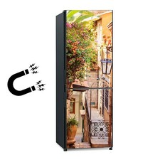 Adesivo magnetico magnete frigo congelatore via della città architettura siciliana