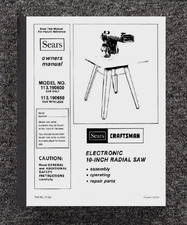 Manuale Istruzioni Operatori Proprietari Adatto Artigiano 10" Seghetto Radiale 113.190650