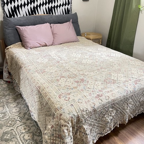 Copriletto vintage crema - copriletto,