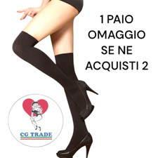 ACQUISTANE 2, NE RICEVI 3 ! Calze Parigine Autoreggenti Coprenti Opache 100 DEN