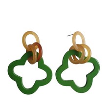 Orecchini in corno naturale