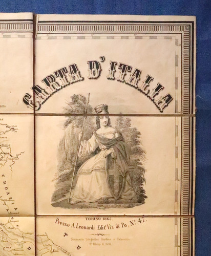 Carta italia 1865 - carta, d'italia.