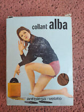 Collant Alba Vero Vintage '70 taglia unica nocciola marrone velati scatola nuovi