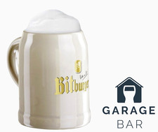 Single Bitburger Beer Ceramic Tankard Stein Pint 50cl Brand New