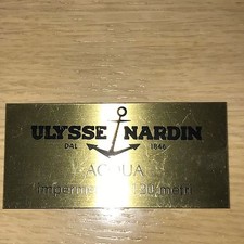 Ulysse Nardin plaque  Acqua