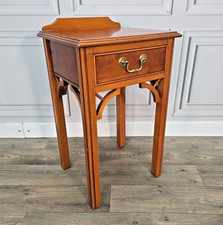 Antico tavolino e cassetto stile georgiano - comodino comodino lampada telefono
