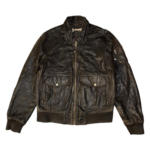 Giacca pelle schott vintage - pelle,