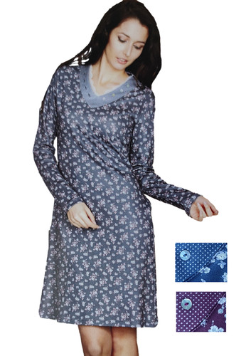 Camicia notte donna manica - notte,