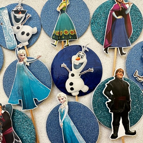 Cupcake topper frozen party - topper,
