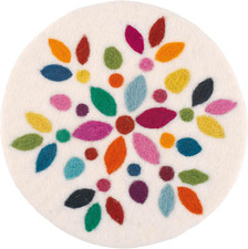 Sottobicchieri LANA FIORE Lavabili in Lana Di Pecora per Pentole Calde, Piatti, 