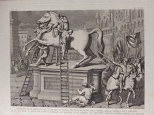 Antica Incisione Rame Re