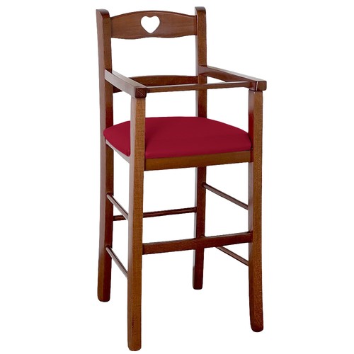 Seggiolone legno color noce - seggiolone,