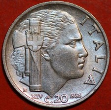 Italia 20 Centesimi 1936 R