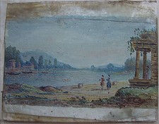 Painting, miniature landscape