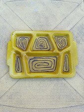 VECCHIO VASSOIO CERAMICA BALDELLI DANTE 41x28 ANTIPASTIERA CERAMICA ANNI 40 DANT