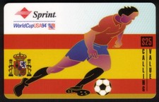 €25. Calcio: Coppa Del Mondo 1994: Spagna RITIRATO Campione Carta Telefonica