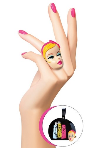 Vintage barbie face ring - face,