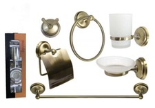 x Bagno 6 Accessori Ottone