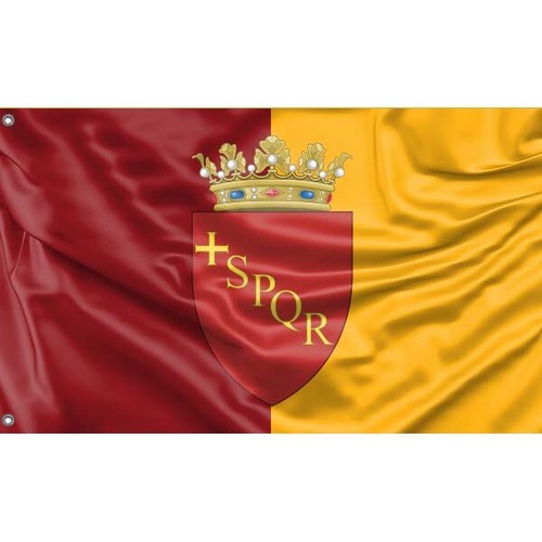 Rome city flag with - rome,