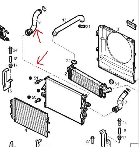 Tubo radiatore originale iveco - radiatore,