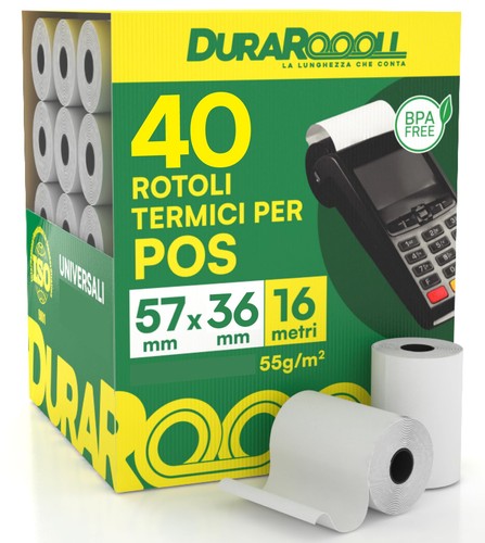 Rotoli carta pos 57x36 - rotoli,