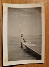 19174. Fotografia  donna femme in posa sexy costume mare aa '40 italia 9, 5x6,5