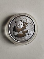 CINA PANDA 10 YUAN 1 ONCIA(1 OZ) ARGENTO  2000 FDC/F.SPECCHIIO (RARE) IN CAPSULA