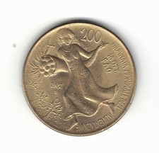 MONETA 200 LIRE Repubblica Italiana FAO 1981 giornata mondiale alimentazione